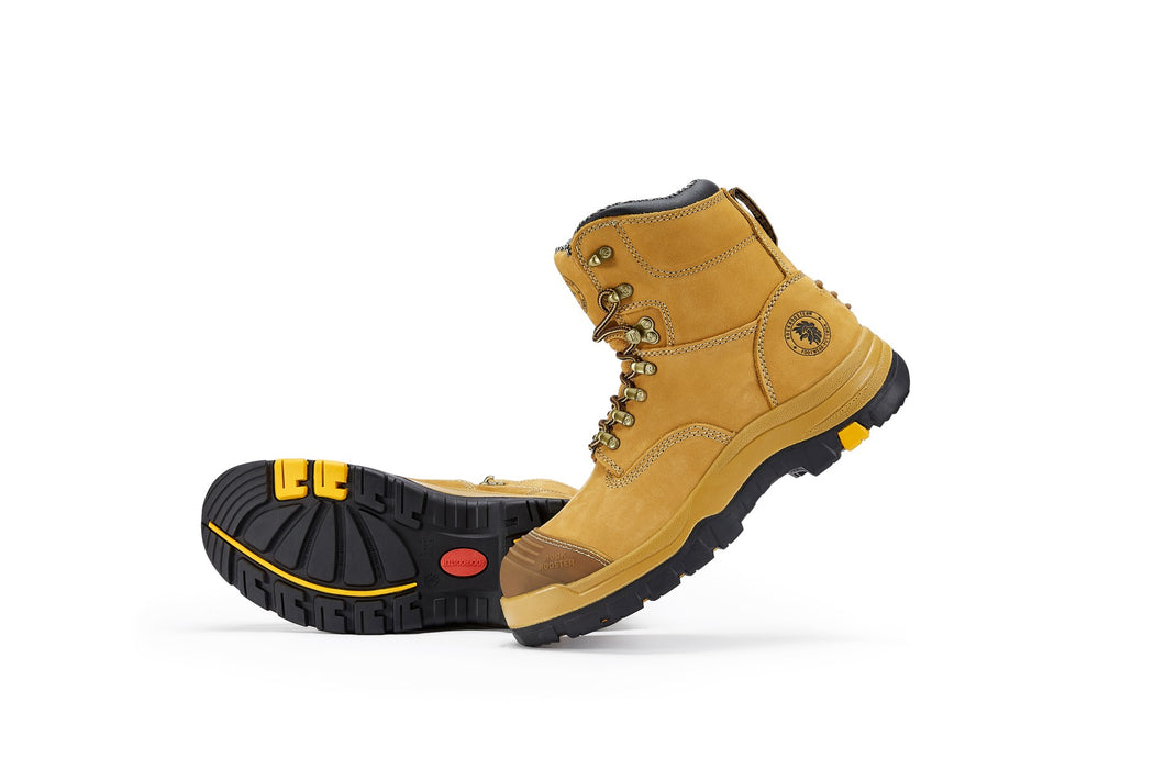 ROCKROOSTER Men's Asphalt Work Boots Steel Toe, Antistatic, Slip Resistant, Water-Resistant Leather, Heat-Resistant PU/Rubber Outsole, ASTM F2413-18 I/75 C/75 SD, AK232