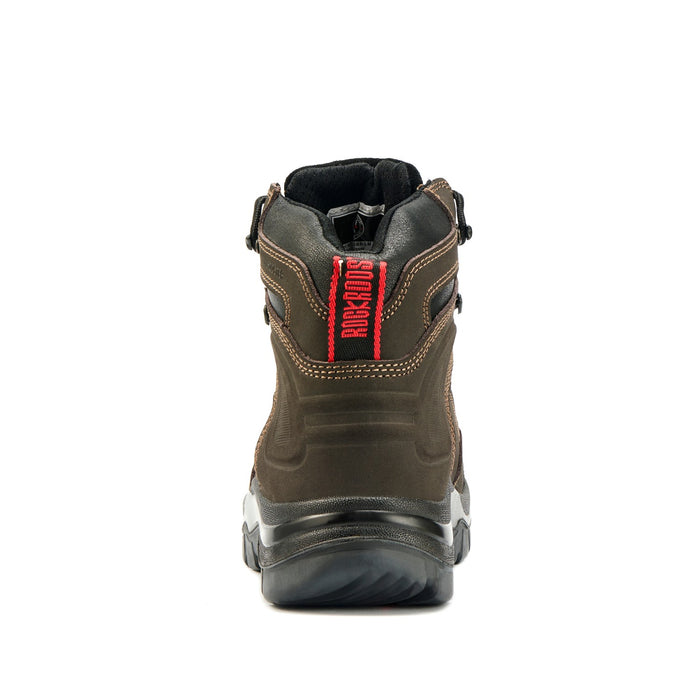 ROCKROOSTER Men's Work Boots Steel Toe, Genuine Nubuck Leather Safety Boots, Slip Resistant, Heat Resistant, Electrical Hazard, Water Oil & Alkali Resistant, AC662BR