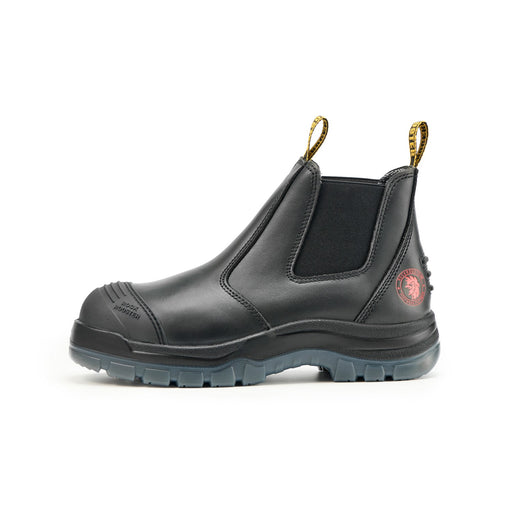 ROCKROOSTER Men's Pull-On Work Boots Steel Toe, Water-Resistant Full Grain Leather, Slip Resistant, Antistatic, Wide Width, ASTM F2413-18 I/75 C/75 SD, AK227
