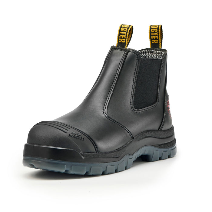 ROCKROOSTER Men's Pull-On Work Boots Steel Toe, Water-Resistant Full Grain Leather, Slip Resistant, Antistatic, Wide Width, ASTM F2413-18 I/75 C/75 SD, AK227