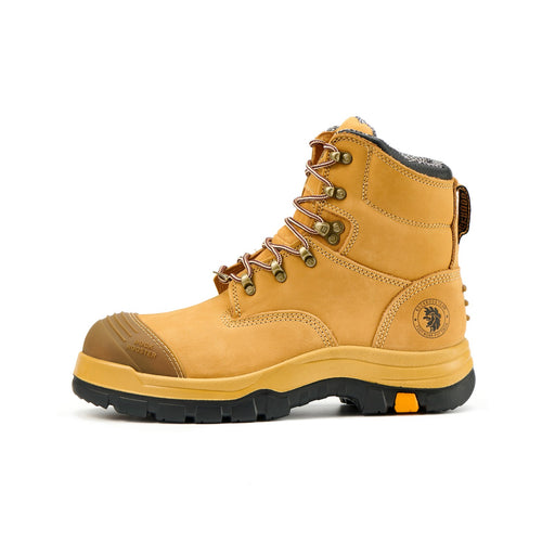 ROCKROOSTER Men's Work Boots Steel Toe, Antistatic Water-Resistant Leather Safety Boots, Side Zipper, Slip Resistant, Wide Width, ASTM F2413-18 I/75 C/75 SD, AK232Z