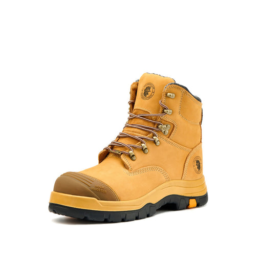 ROCKROOSTER Men's Work Boots Steel Toe, Antistatic Water-Resistant Leather Safety Boots, Side Zipper, Slip Resistant, Wide Width, ASTM F2413-18 I/75 C/75 SD, AK232Z