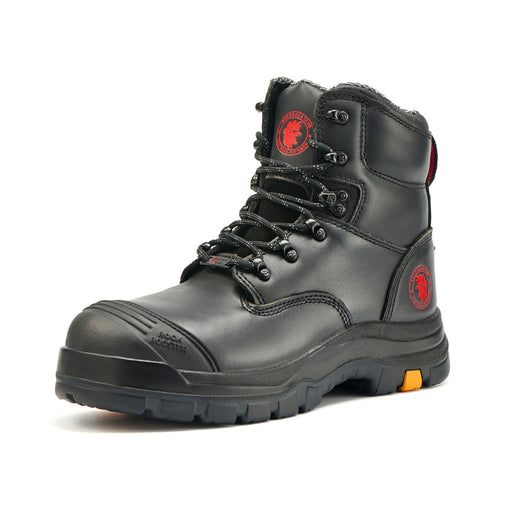 ROCKROOSTER Men's Work Boots Steel Toe, Antistatic Water-Resistant Full Grain Leather, Slip Resistant, Heat-Resistant PU/Rubber Outsole, Wide Width, AK245