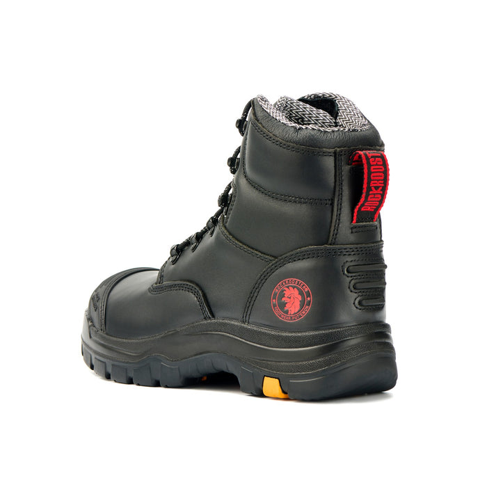 ROCKROOSTER Men's Work Boots Steel Toe, Antistatic Water-Resistant Full Grain Leather, Slip Resistant, Heat-Resistant PU/Rubber Outsole, Wide Width, AK245