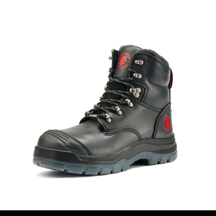 ROCKROOSTER Men's Work Boots Steel Toe, Antistatic Water-Resistant Full Grain Leather, Slip Resistant, Heat-Resistant PU/Rubber Outsole, Wide Width, AK245