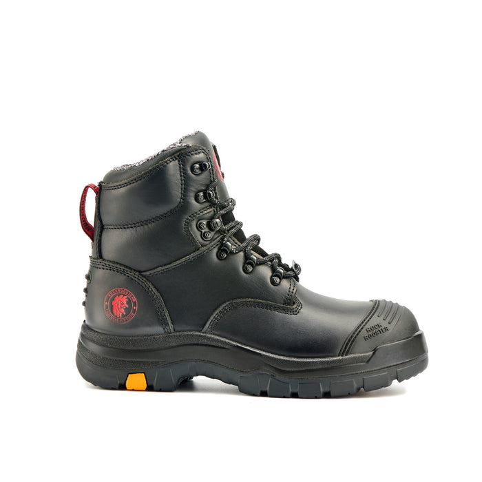 ROCKROOSTER Men's Work Boots Steel Toe, Antistatic Water-Resistant Full Grain Leather, Slip Resistant, Heat-Resistant PU/Rubber Outsole, Wide Width, AK245