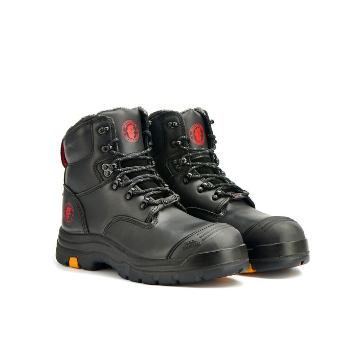 ROCKROOSTER Men's Work Boots Steel Toe, Antistatic Water-Resistant Full Grain Leather, Slip Resistant, Heat-Resistant PU/Rubber Outsole, Wide Width, AK245