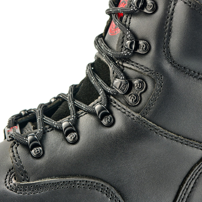 ROCKROOSTER Men's Work Boots Steel Toe, Antistatic Water-Resistant Full Grain Leather, Slip Resistant, Heat-Resistant PU/Rubber Outsole, Wide Width, AK245