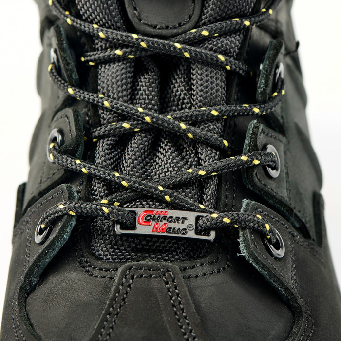 ROCKROOSTER Men's 6-Inch Black Work Boots, Composite Toe, Electrical Hazard, Slip Resistant, Water Resistant, Heat Resistant Rubber Outsole, ASTM F2413-18 I/75 C/75 EH, AK609
