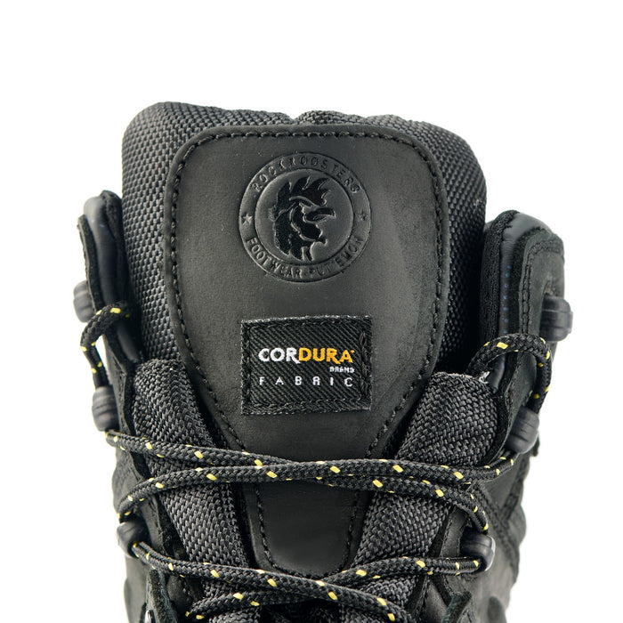 ROCKROOSTER Men's 6-Inch Black Work Boots, Composite Toe, Electrical Hazard, Slip Resistant, Water Resistant, Heat Resistant Rubber Outsole, ASTM F2413-18 I/75 C/75 EH, AK609