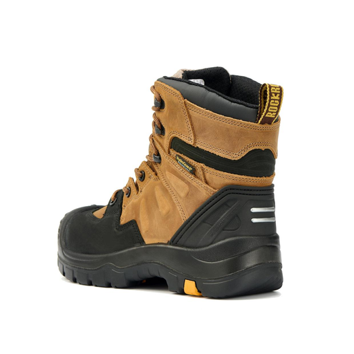 ROCKROOSTER Woodland Brown 6 inch Waterproof Safety Toe Leather Work Boots AK669
