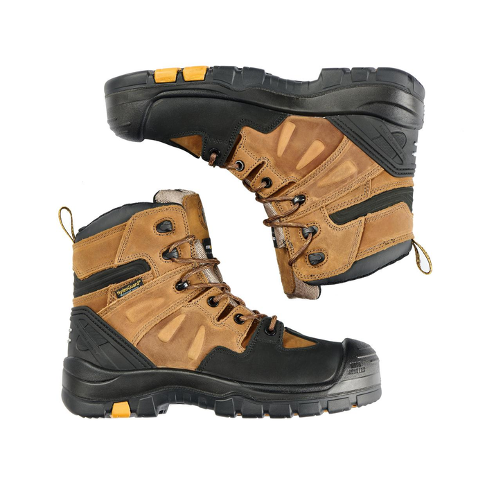ROCKROOSTER Woodland Brown 6 inch Waterproof Safety Toe Leather Work Boots AK669