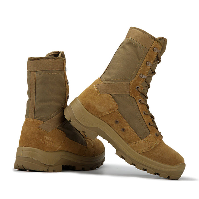 ROCKROOSTER M.G.D.B. 8 inch Tactical Police Boots, Soft Toe, Breathable, AB5010 AR670-1 Standard
