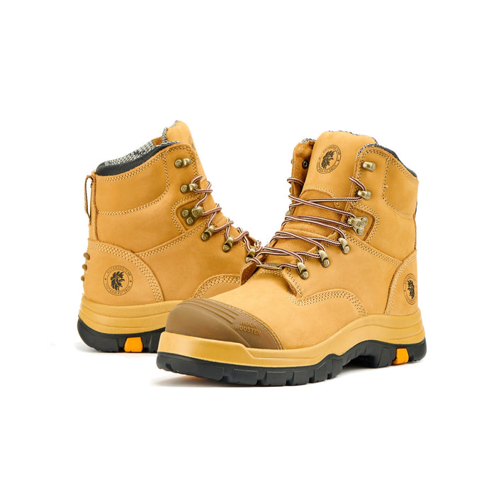 ROCKROOSTER Men's Asphalt Work Boots Steel Toe, Antistatic, Slip Resistant, Water-Resistant Leather, Heat-Resistant PU/Rubber Outsole, ASTM F2413-18 I/75 C/75 SD, AK232