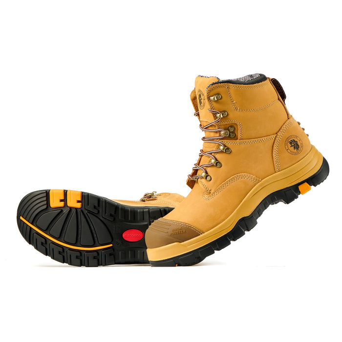 ROCKROOSTER Men's Asphalt Work Boots Steel Toe, Antistatic, Slip Resistant, Water-Resistant Leather, Heat-Resistant PU/Rubber Outsole, ASTM F2413-18 I/75 C/75 SD, AK232