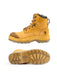 ROCKROOSTER Men's Work Boots Steel Toe, Antistatic Water-Resistant Leather Safety Boots, Side Zipper, Slip Resistant, Wide Width, AK232Z