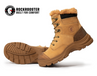 ROCKROOSTER Men's Winter Work Boots Steel Toe, 8 Inch Safety Leather, Slip Resistant, Thermal Insulated, Anti-Fatigue Industrial Boot  AK232 SNOW FORT
